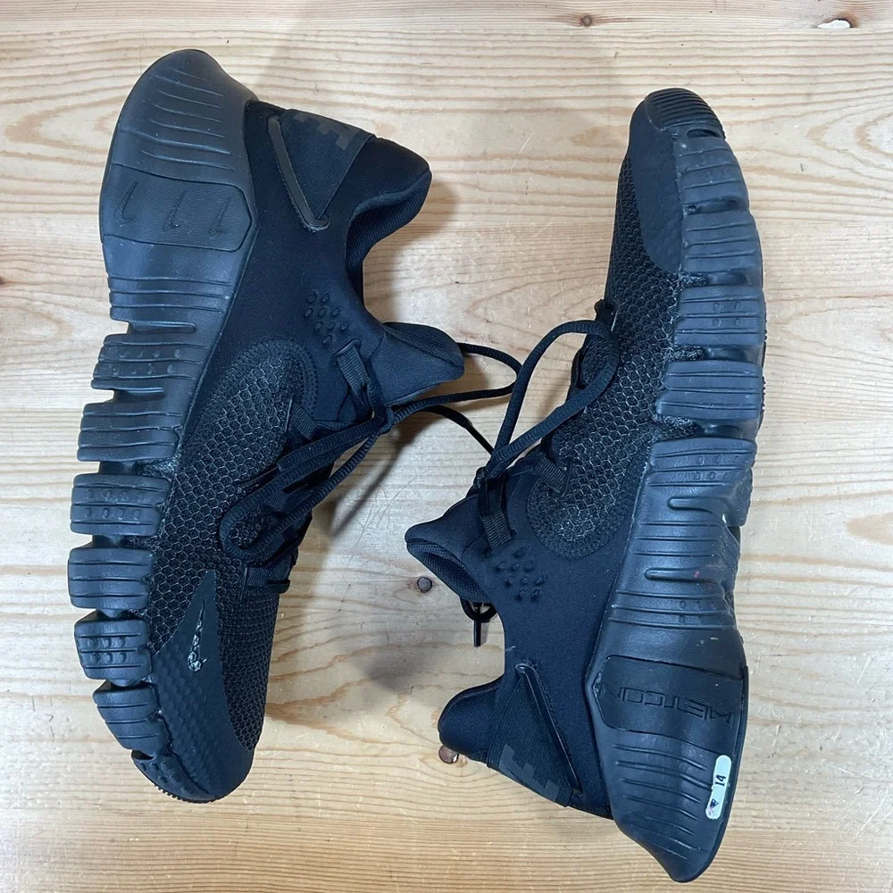 Nike Free Metcon 4 Shoe Black Mens 14 NFL New England Patriots Issued CT3886-007